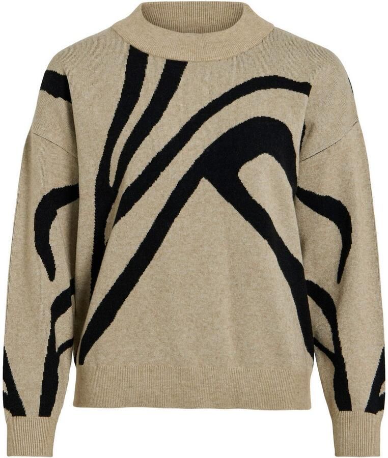 Vila Gebreide pullover van viscosemix met ronde hals