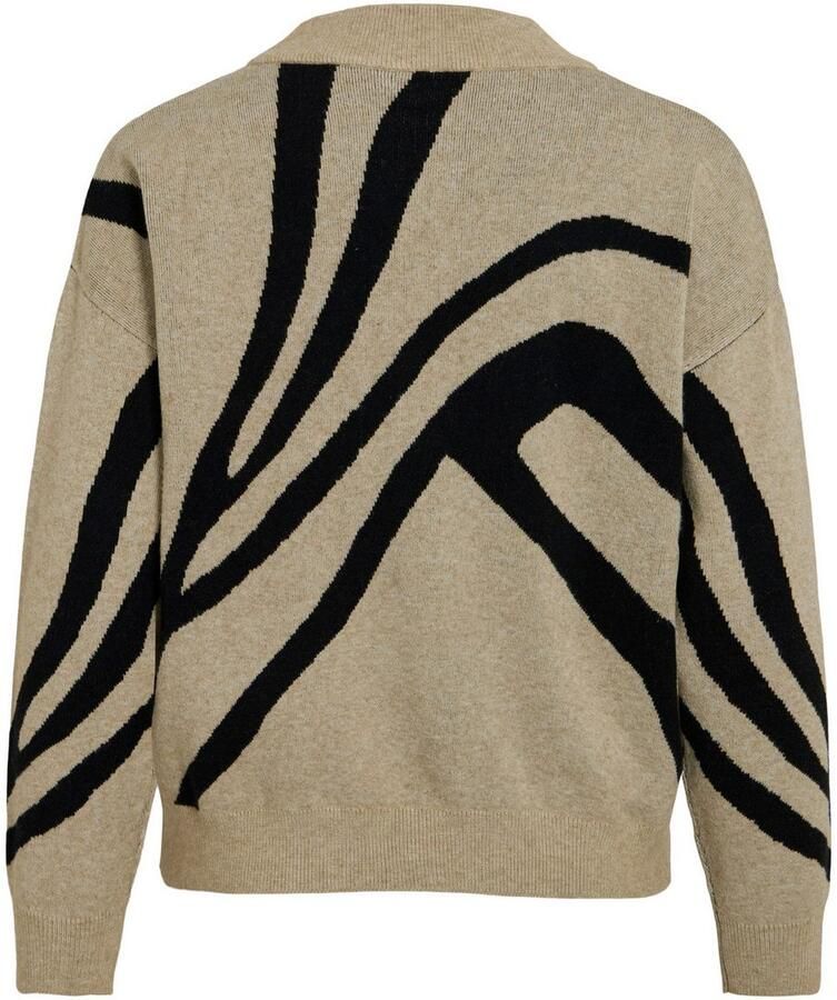 Vila Gebreide pullover van viscosemix met ronde hals - Foto 2