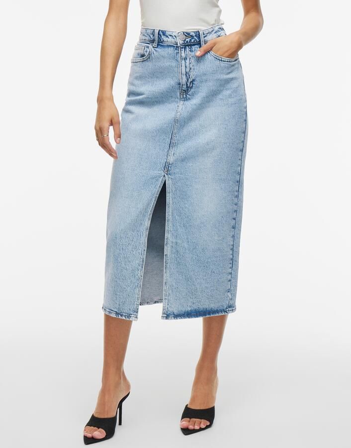 Vila Jeans rok VIJAF HW MIDI DENIM SKIRT-NOOS - Foto 12