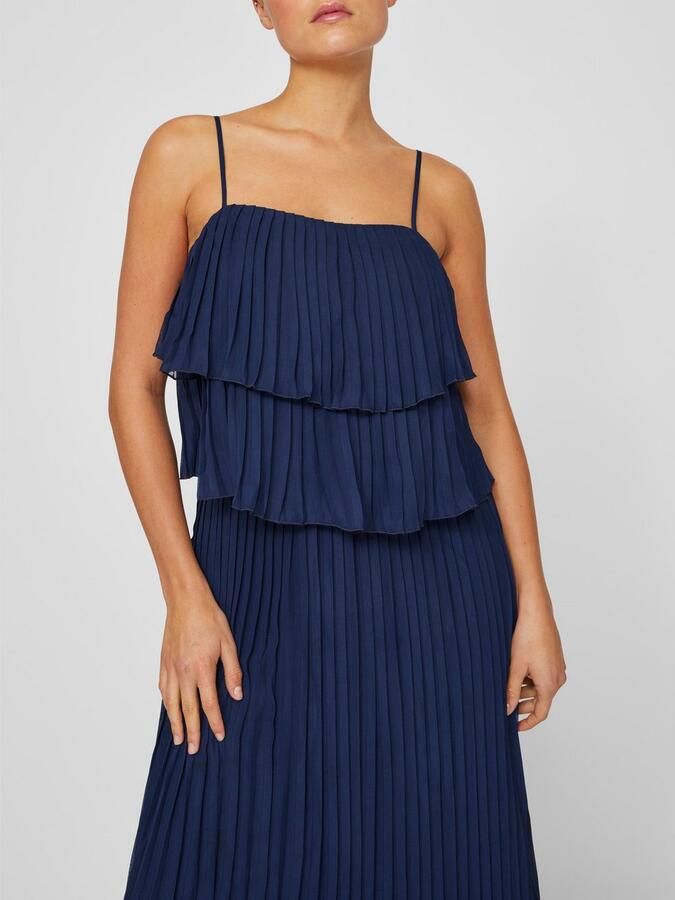 Vila Jurk met bandjes VICHIFFON SINGLET PLEATS DRESS NOOS - Foto 4
