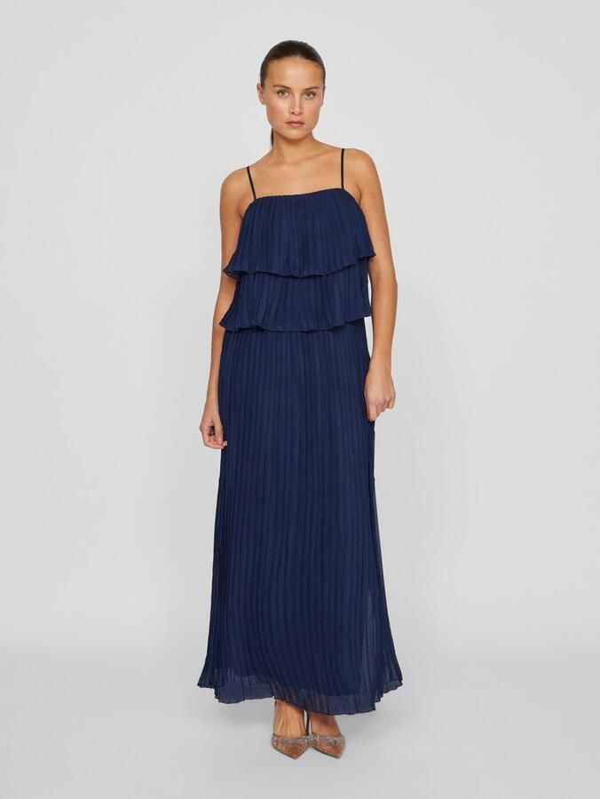 Vila Jurk met bandjes VICHIFFON SINGLET PLEATS DRESS NOOS - Foto 3
