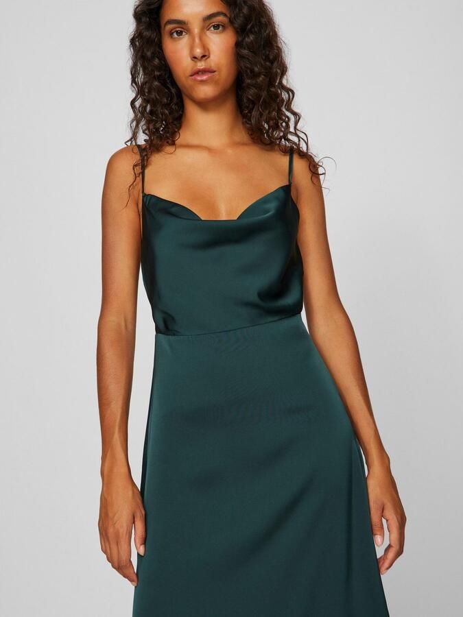 Vila Midi-jurk van satijn met cascadehals model 'RAVENNA' - Foto 4