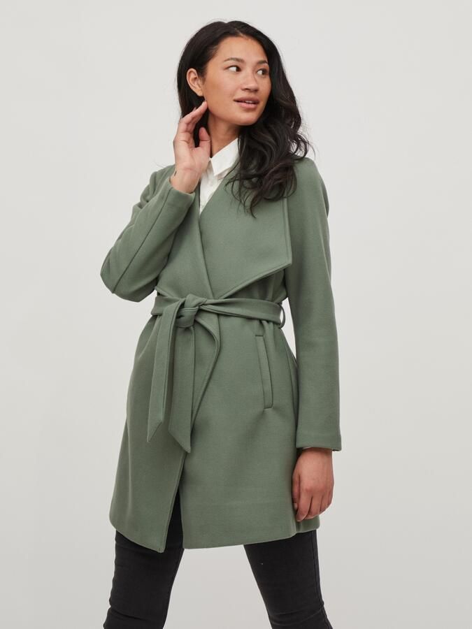 Vila Korte jas VICOOLEY COLLAR BELT COAT NOOS - Foto 6