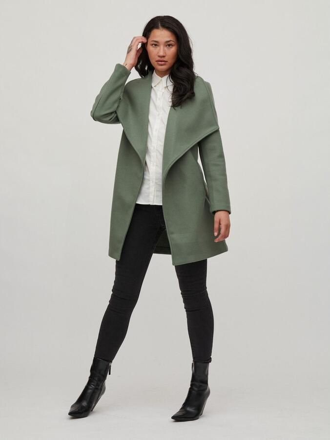 Vila Korte jas VICOOLEY COLLAR BELT COAT NOOS - Foto 3