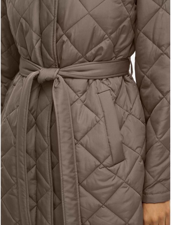 Vila Lange jas van imitatiebont VIKANTE QUILTED L S COAT NOOS - Foto 6