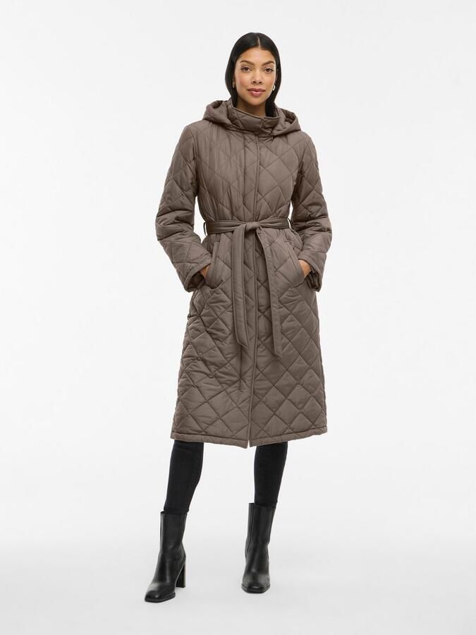 Vila Lange jas van imitatiebont VIKANTE QUILTED L S COAT NOOS - Foto 3