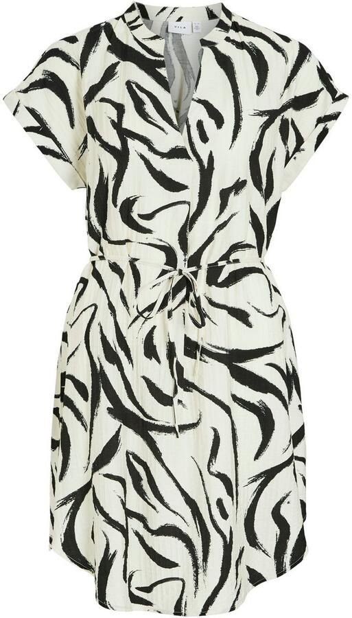 Vila Knielange jurk met strikceintuur model 'CLO' - Foto 9