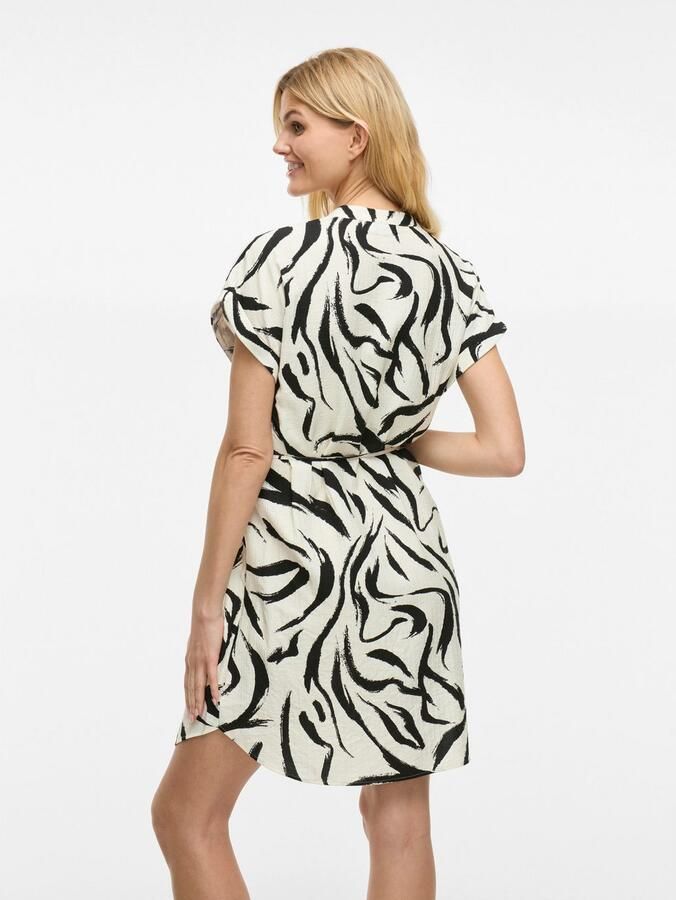 Vila Knielange jurk met strikceintuur model 'CLO' - Foto 6