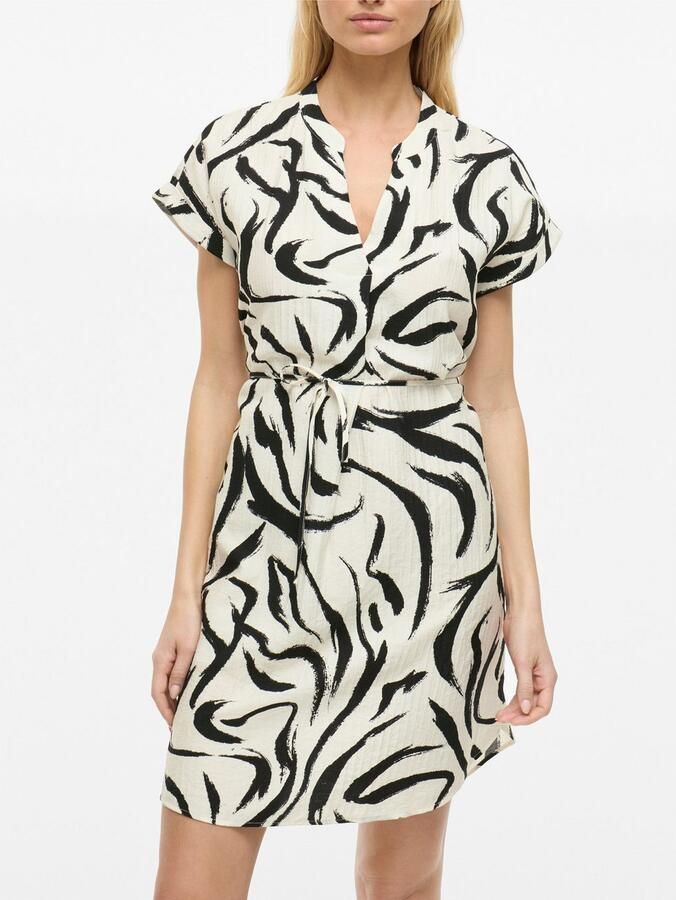 Vila Knielange jurk met strikceintuur model 'CLO' - Foto 7