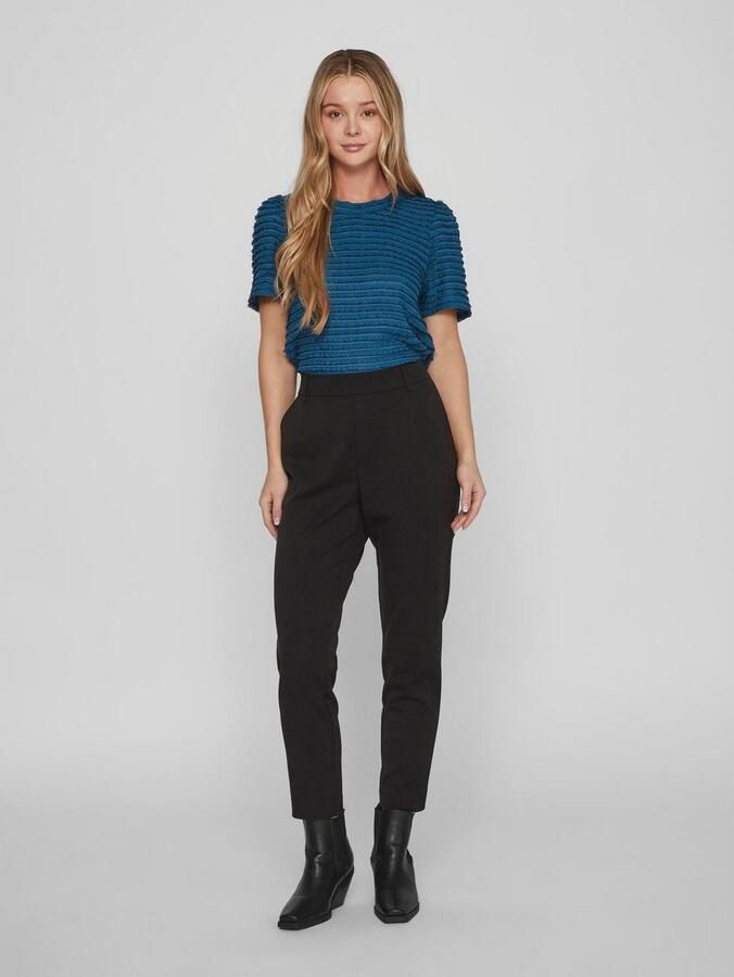 Vila Slim fit stoffen broek met bandplooien model 'VARONE' - Foto 2