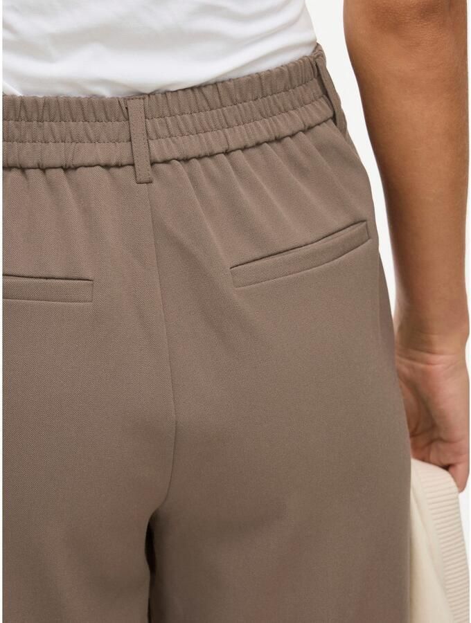 VILA wide leg high waist casual broek taupe - Foto 2