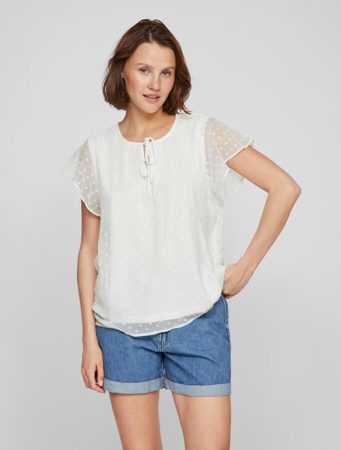 Vila Shirt met korte mouwen VIEDEE C S V-NECK TOP NOOS - Foto 6