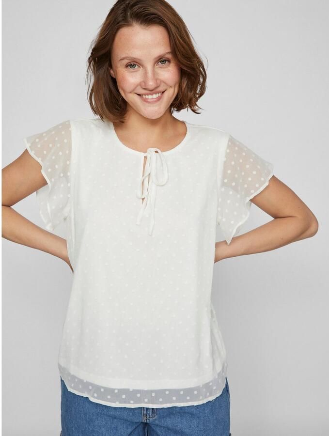 Vila Shirt met korte mouwen VIEDEE C S V-NECK TOP NOOS - Foto 2