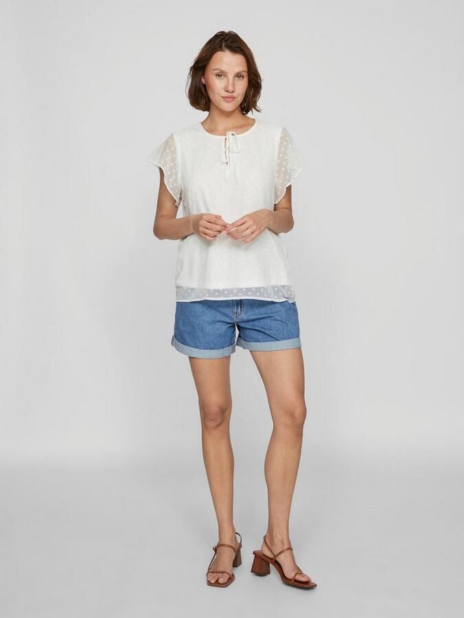Vila Shirt met korte mouwen VIEDEE C S V-NECK TOP NOOS - Foto 5