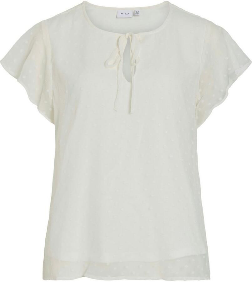 Vila Shirt met korte mouwen VIEDEE C S V-NECK TOP NOOS
