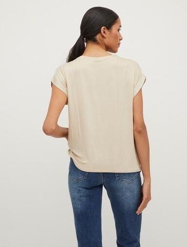 Vila Shirt met korte mouwen VIELLETTE S S SATIN TOP NOOS - Foto 2
