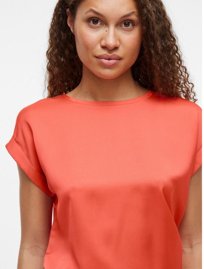 Vila Regular fit blouseshirt met kapmouwen model 'ELLETTE' - Foto 3