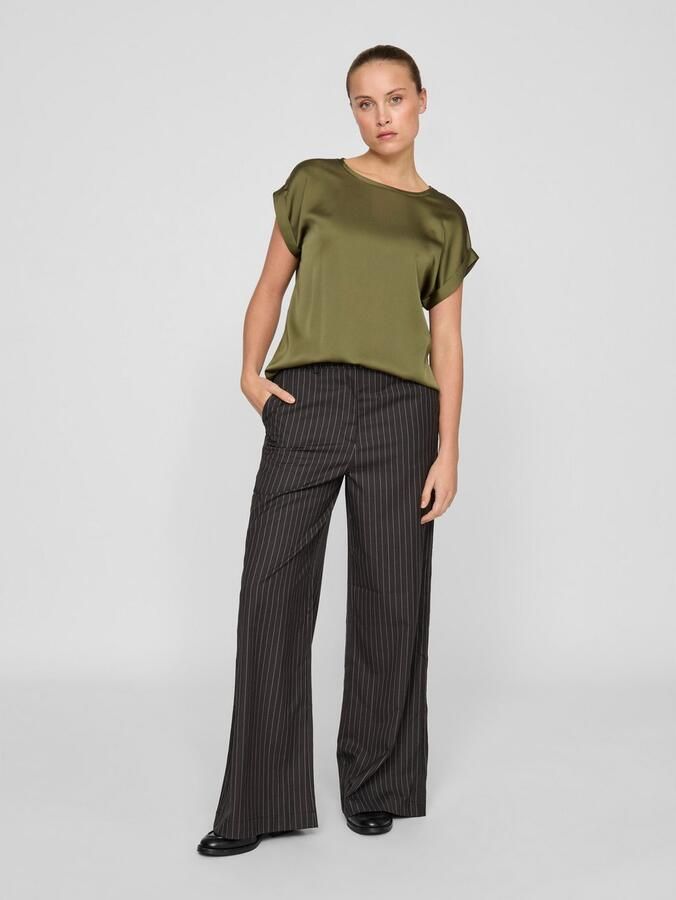 Vila Shirt met korte mouwen VIELLETTE S S SATIN TOP NOOS - Foto 3