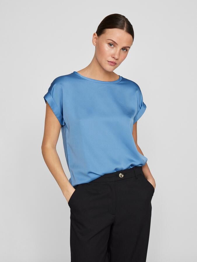 Vila Regular fit blouseshirt met kapmouwen model 'ELLETTE' - Foto 4