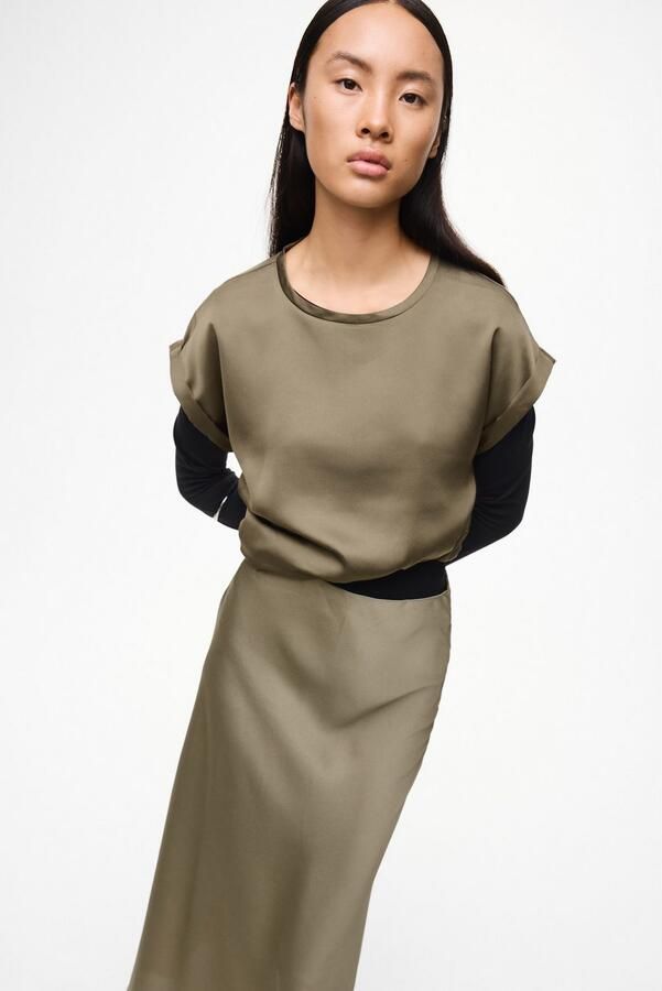 Vila Shirt met korte mouwen VIELLETTE S S SATIN TOP NOOS - Foto 7