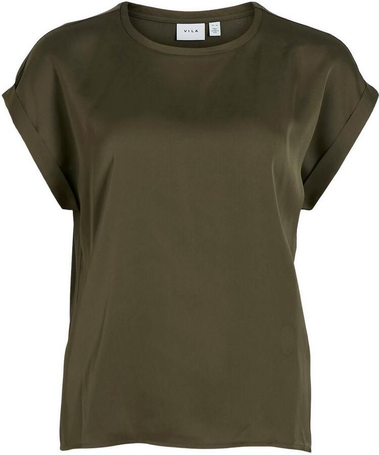 Vila Shirt met korte mouwen VIELLETTE S S SATIN TOP NOOS