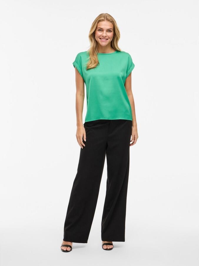 Vila Shirt met korte mouwen VIELLETTE S S SATIN TOP NOOS - Foto 4