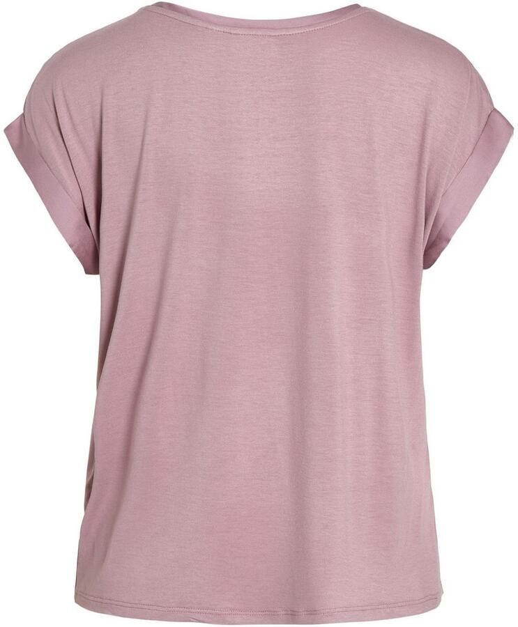 Vila Blouseshirt van satijn met ronde hals model 'ELLETTE' - Foto 2