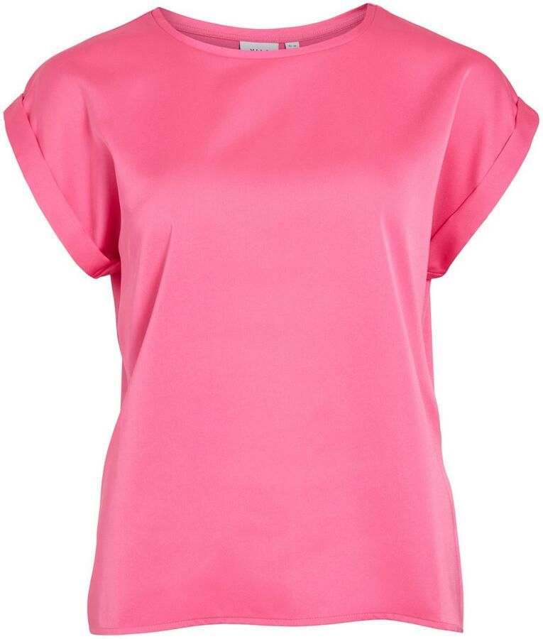 Vila Shirt met korte mouwen VIELLETTE S S SATIN TOP NOOS - Foto 2