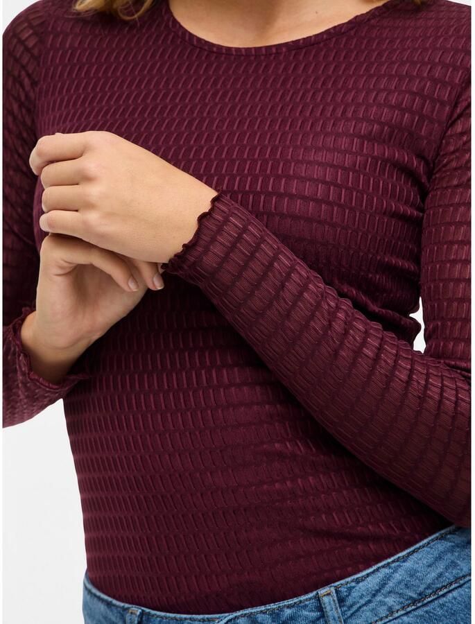 Vila Shirt met lange mouwen en ronde hals model 'LARINE' - Foto 2