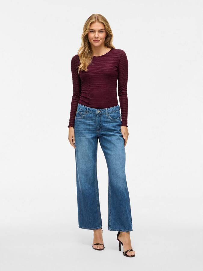 Vila Shirt met lange mouwen en ronde hals model 'LARINE' - Foto 3