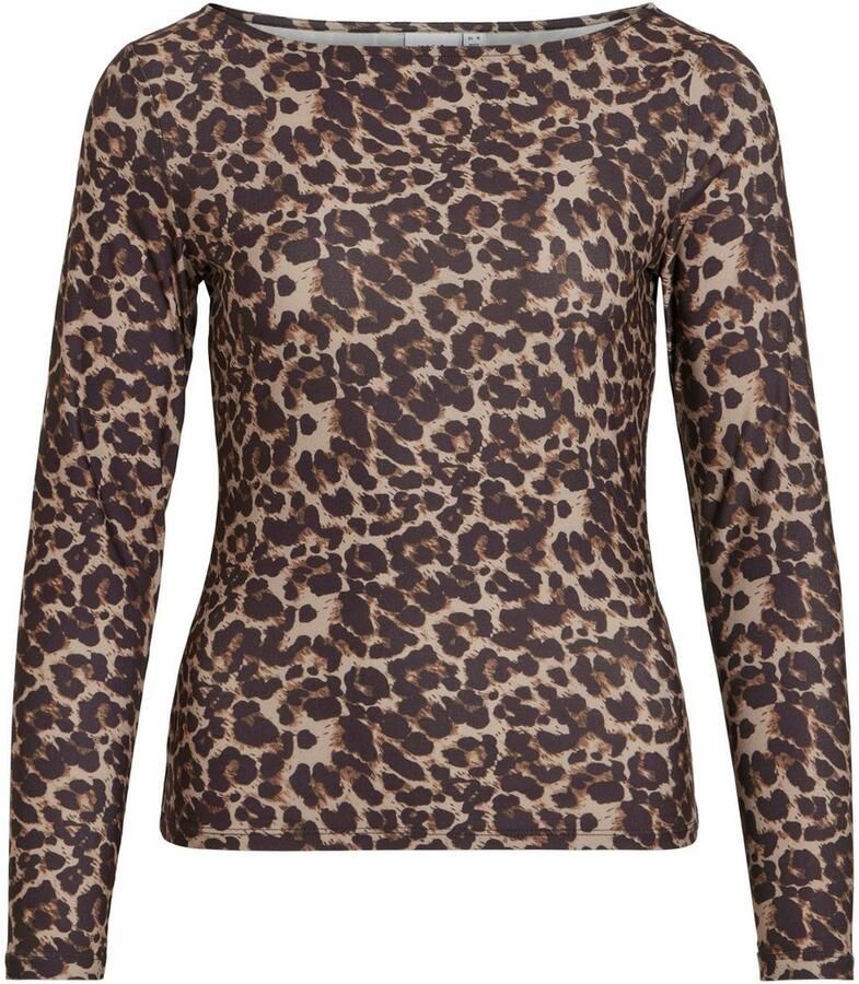 Vila Shirt met lange mouwen VILEOA BOATNECK L S TOP NOOS