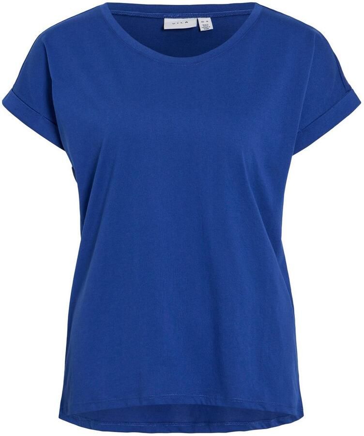 Vila Shirt met ronde hals VIDREAMERS NEW PURE T-SHIRT SU-NOOS Basic dames T-shirt met ronde hals en omgeslagen mouwen - Foto 2
