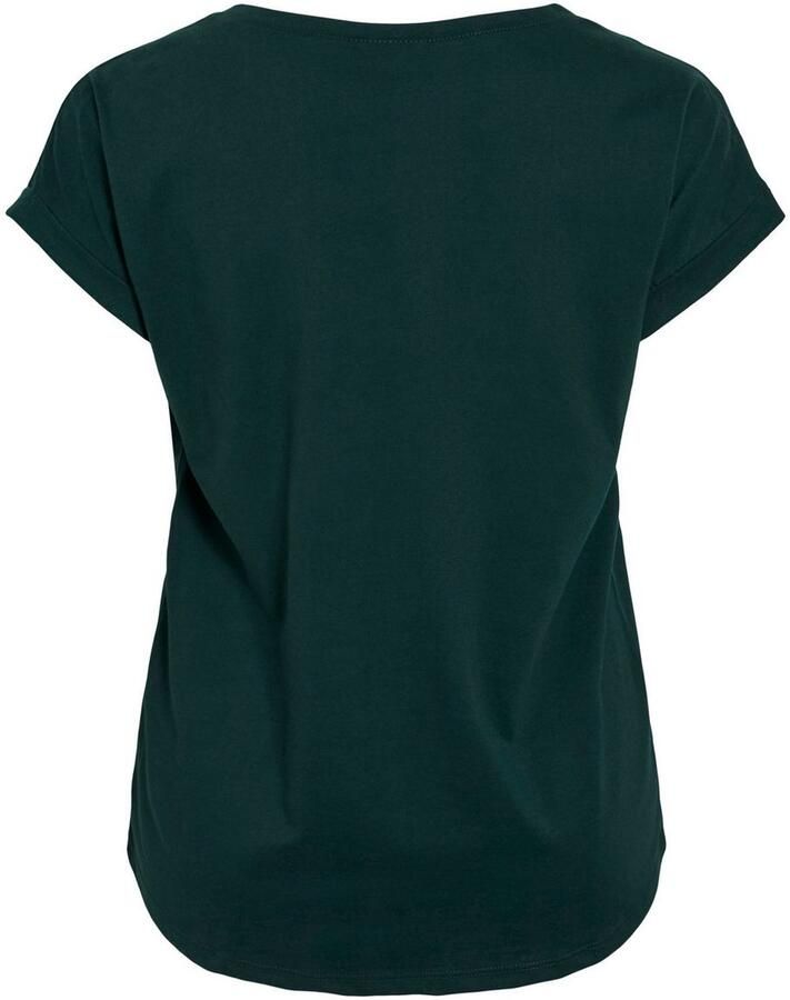 Vila Shirt met ronde hals VIDREAMERS NEW PURE T-SHIRT SU-NOOS Basic dames T-shirt met ronde hals en omgeslagen mouwen - Foto 2