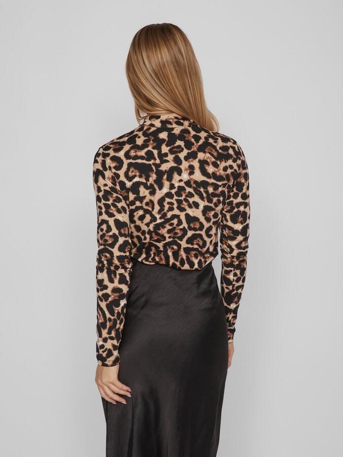 Vila Shirt met lange mouwen en opstaande kraag model 'LEOA' - Foto 7