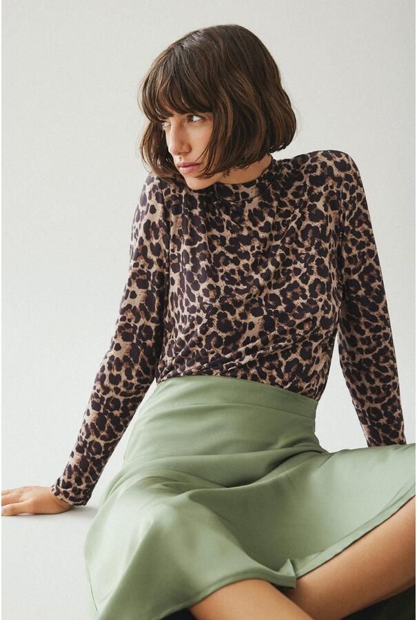 Vila Shirt met lange mouwen en opstaande kraag model 'LEOA' - Foto 12