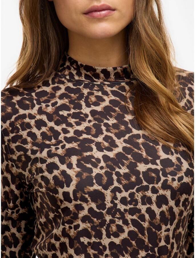 Vila Shirt met lange mouwen en opstaande kraag model 'LEOA' - Foto 4