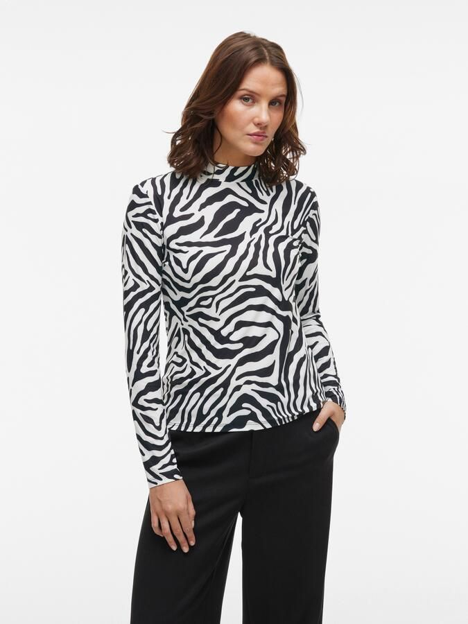 Vila Shirt met staande kraag VILEOA L S ROLLNECK TOP NOOS - Foto 9