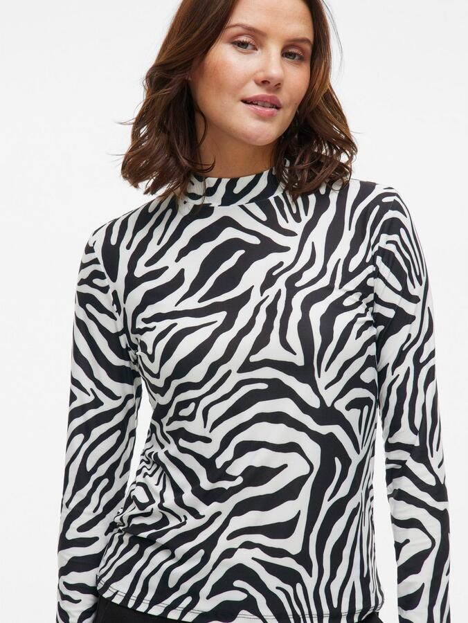 Vila Shirt met staande kraag VILEOA L S ROLLNECK TOP NOOS - Foto 7