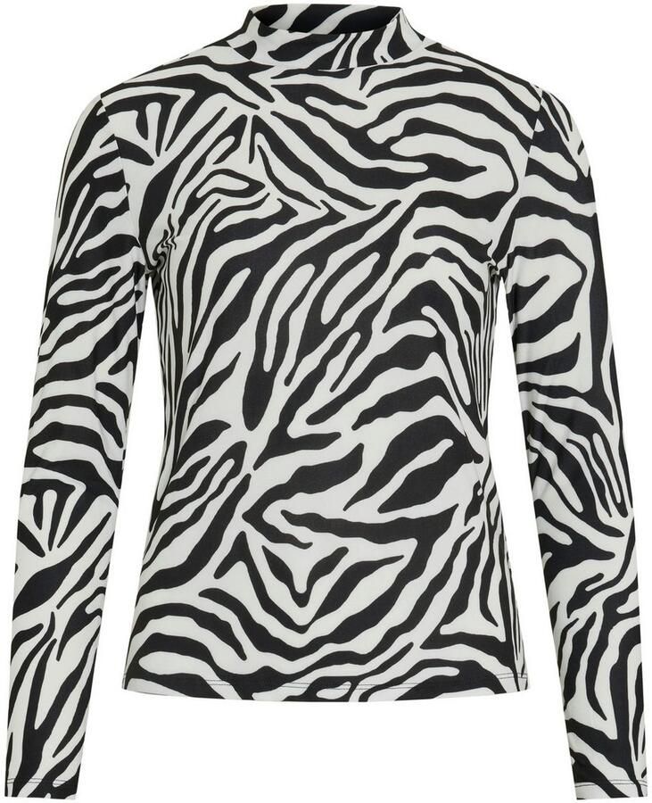 Vila Shirt met staande kraag VILEOA L S ROLLNECK TOP NOOS