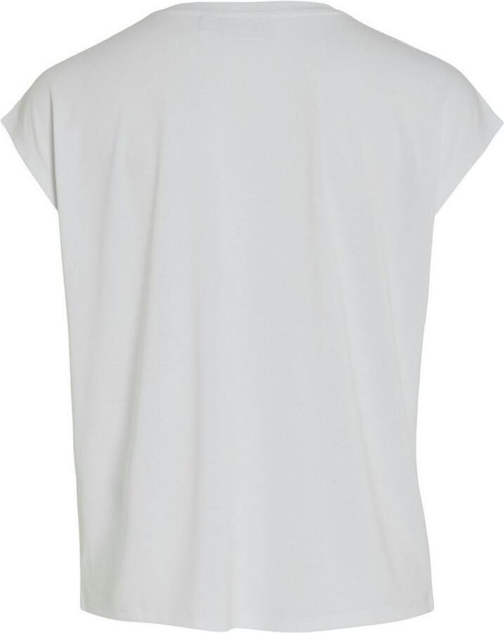Vila V-Hals T-Shirt Lente Zomer Collectie White Dames