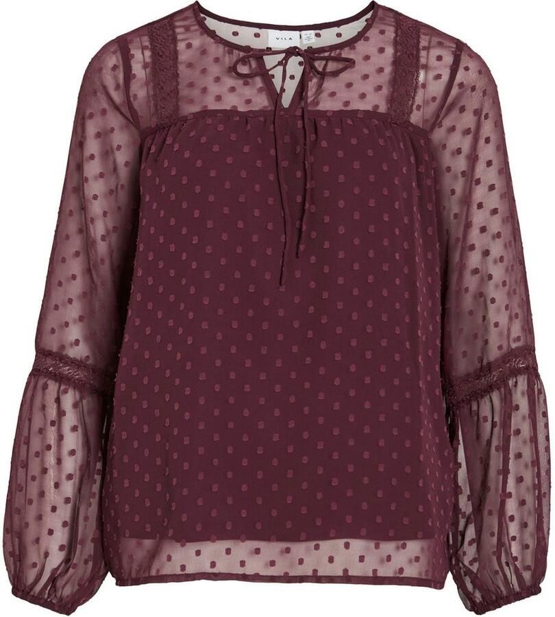 Vila Shirt VIEDEE L S TOP NOOS