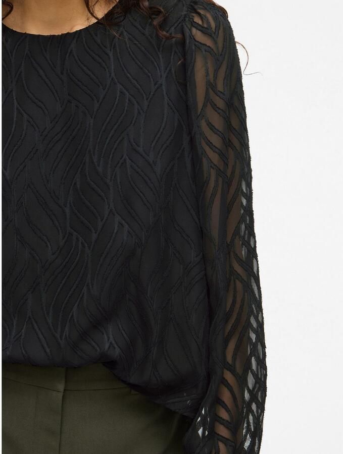 Vila Shirt VIMIKA O-NECK L S TOP NOOS - Foto 3