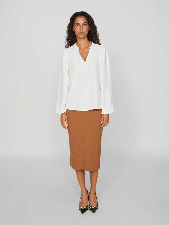 Vila Shirt VIRELLA V-NECK L S TOP NOOS - Foto 5