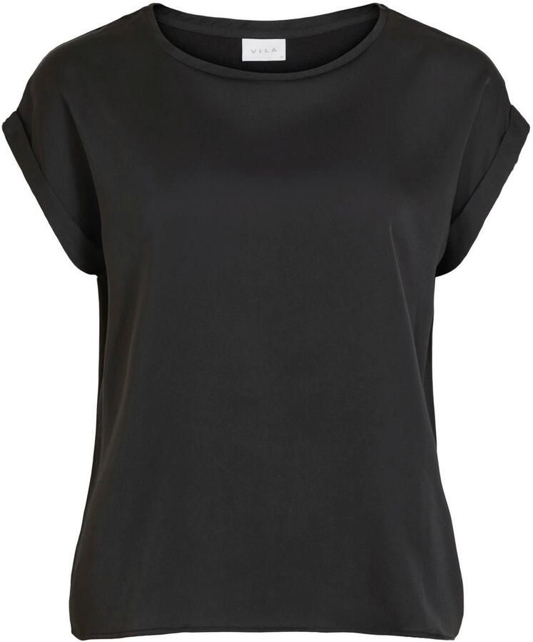 Vila Shirtblouse VIELETTE Voorpand van glanzend satijn - Foto 4