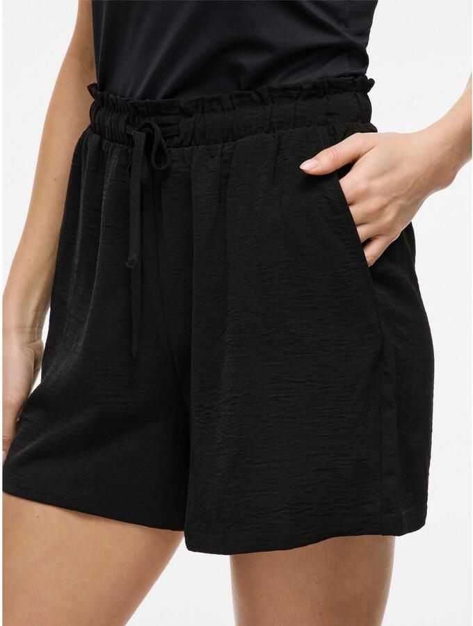 VILA regular high waist casual short zwart - Foto 2
