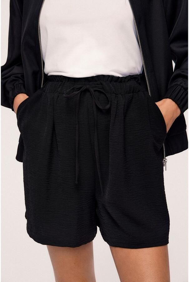 VILA regular high waist casual short zwart - Foto 7