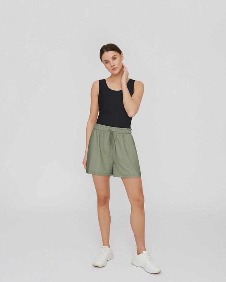 Vila Korte broek met elastische band model 'JOSA'