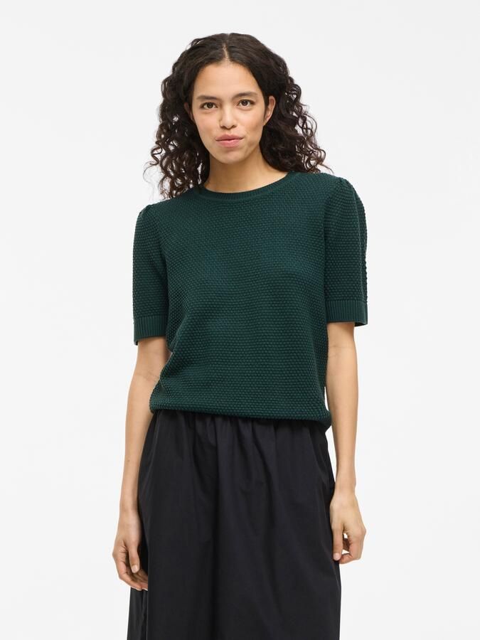 Vila Trui met korte mouwen VIDALO O-NECK S S KNIT TOP NOOS - Foto 5