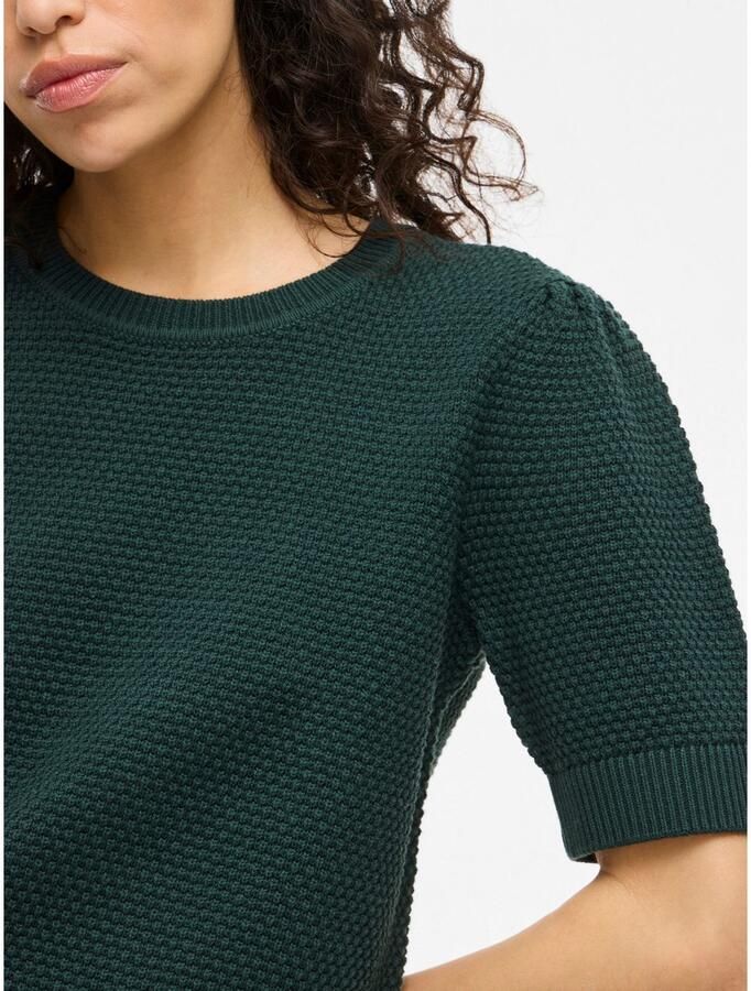 Vila Trui met korte mouwen VIDALO O-NECK S S KNIT TOP NOOS - Foto 2