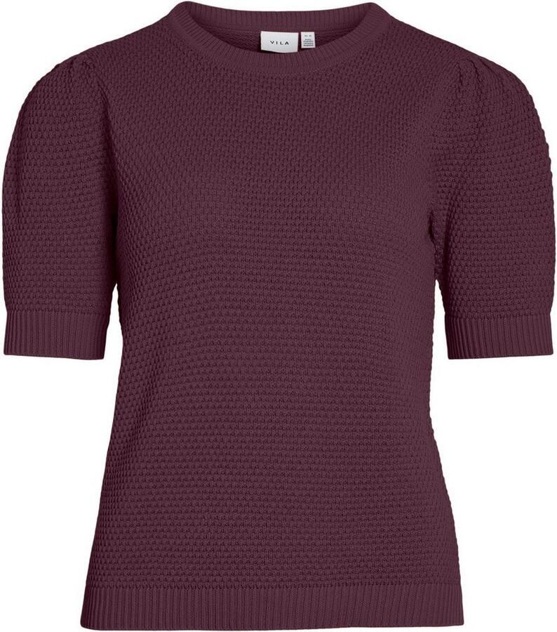 Vila Trui met korte mouwen VIDALO O-NECK S S KNIT TOP NOOS